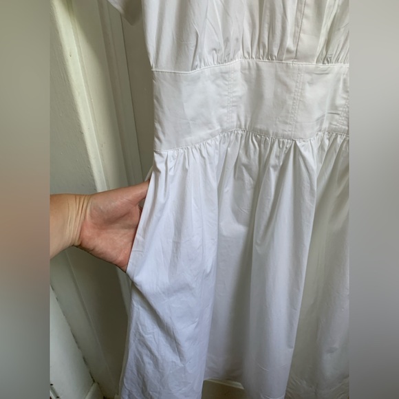 NWOT J Crew White Cotton Dress Size 8 - Picture 7 of 9
